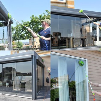 Wasborstel chenille microvezel telescopische steel 1,65 meter