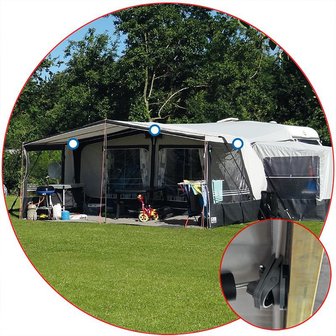 Voortent clips draaivergrendeling - set van 3 stuks