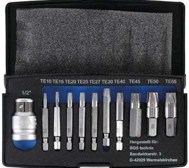 Bgs Technic 11-delige Screw Extractor Set voor beschadigde Torx T10-T55