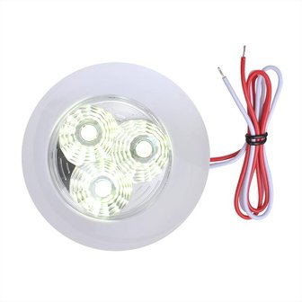 Plafonni&egrave;re / opbouwarmatuur 3-leds 12V 290lm &oslash;95x25mm