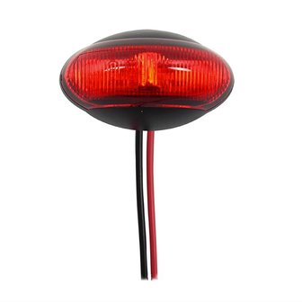 Markeringslamp 10-30V rood 60x34mm LED