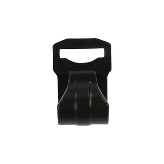 Tentclip voor tentstok 20-25mm met sleuf zwart