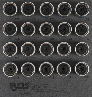 Bgs Technic Rim Lock dop Set voor Opel, Vauxhall (Version A) | 20 delig