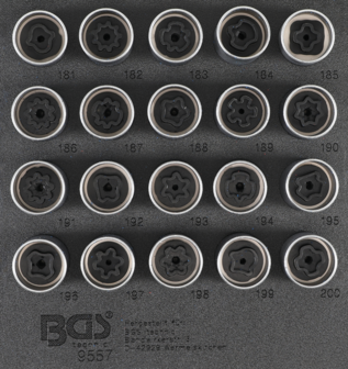 Bgs Technic Rim Lock dop Set voor Opel, Vauxhall (Version B) 20 delig