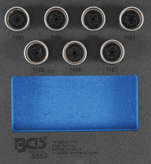 Bgs Technic Velgenslot demontageset voor Opel, Vauxhall (type D) 7-dlg