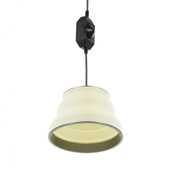 Hanglamp LED opvouwbaar silicone wit &Oslash;15cm
