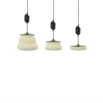 Hanglamp LED opvouwbaar silicone wit  dia 15cm