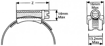 Slangklem RVS