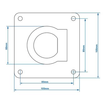 Sjoroog enkel 105x105mm