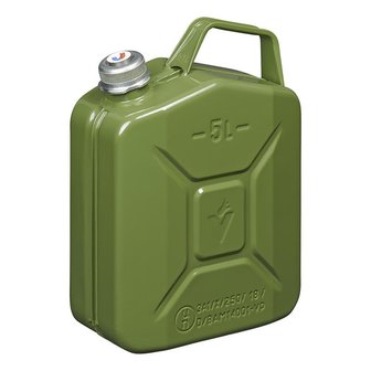 Jerrycan 5L metaal groen met magnetische schroefdop UN- &amp; T&uuml;V/GS-gekeurd
