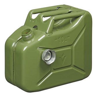 Jerrycan 10L metaal groen met magnetische schroefdop UN- T&uuml;V/GS-gekeurd