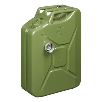 Jerrycan 20L metaal groen met magnetische schroefdop UN- &amp; T&uuml;V/GS-gekeurd