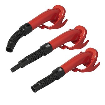 Schenktuit metaal rood flexibel geschikt voor benzine diesel (art. 530080 - 530081 - 530109)