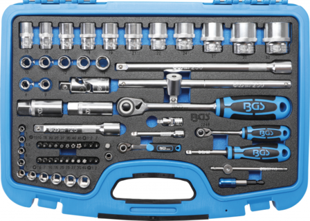 Bgs Technic Dopsleutelset zeskant 6,3 mm (1/4) / 12,5 mm (1/2) 66-dlg