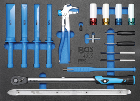 Bgs Technic Gereedschapmodule 3/3: speciaalgereedschap voor de bandenservice 18-dlg