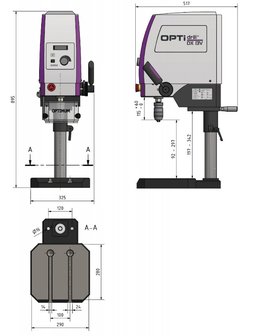 Precisie tafelboormachine - vario - diameter 13mm