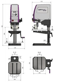 Precisie tafelboormachine - vario - diameter 15mm