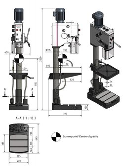 Kolomboormachine - vario diameter 32mm