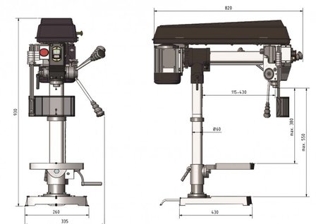 Radiaalboormachine diameter 16mm