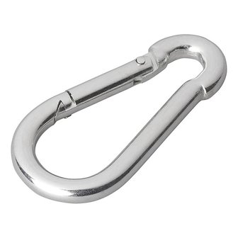 Karabijnhaak metaal 6x60mm x10 stuks