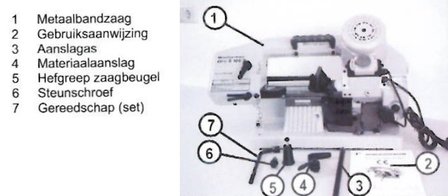 Draagbare bandzaag - daalvoeding diameter 100mm