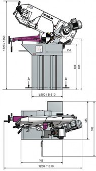 Stationaire bandzaag diameter 170mm - 400V