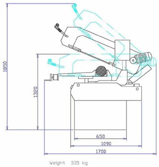 Stationaire bandzaag diameter 255mm