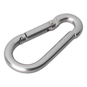 Karabijnhaak rvs 5x50mm x10 stuks