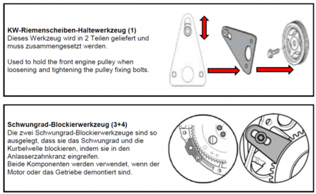 Bgs Technic Vliegwiel-/cardanas-V-schijf-blokkeer- en deksellosmaakgereedschapset