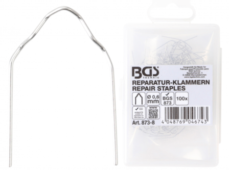 Bgs Technic Reparatieklem V-model Diameter 0,6 mm 100-dlg