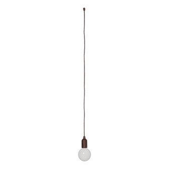 Retro lamp XL hout motief met koord 90cm