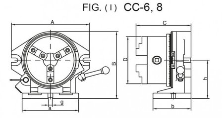 Eenvoudige indexeer verdeelapparaat 225mm