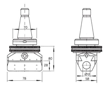 Automatische universele kotterkop DIN228 mk/m MK4/M16