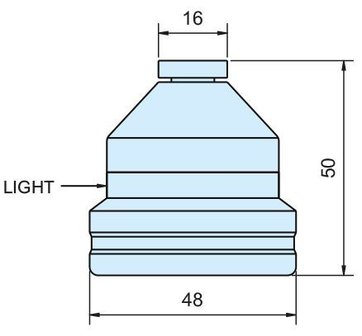 Magnetische hoogte instelapparaat met led 50 mm