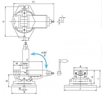 Mechanische 2-assig machineklem