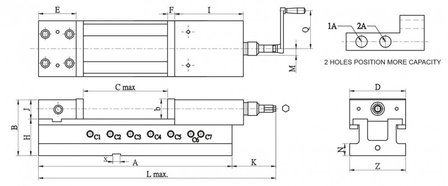 Mechanisch-hydraulisch machineklem euroline 100mm