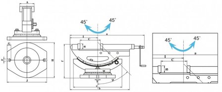 Mechanische 2-assige machineklem - super open 110mm