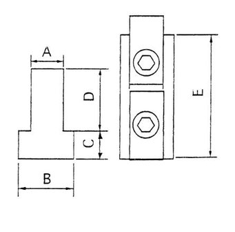 T-sleuven opspanplaten