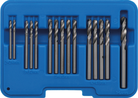 Bgs Technic Popnagelboor-set HSS 2.4 - 6.4 mm 15-dlg