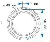 Transmissiemoercontactdoos (8-versnellingsbakbus) scania 65 mm