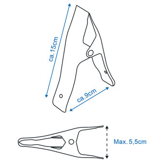Klemmen metaal - set van 2 stuks