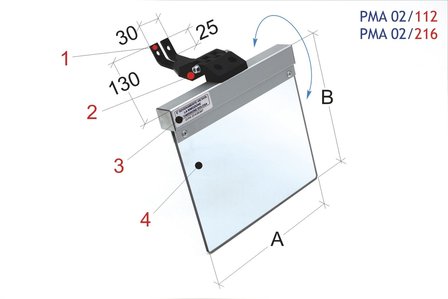 Universele beschermkap slijpmolens / bandschuurmachines 200x185mm