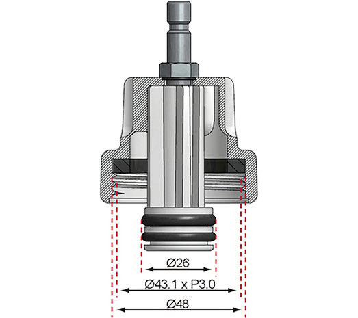 Bgs Technic Adapter nr. 7 voor BGS 8027, 8098 voor Alfa Romeo, Citroën, Fiat, Mini, Peugeot, Renault, Saab