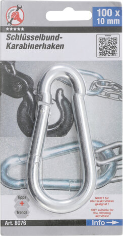 Snap hook key 100x10 mm