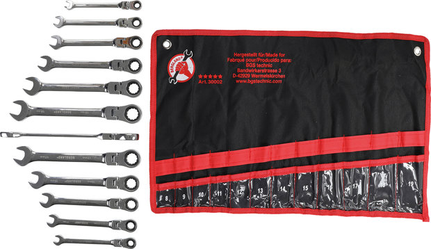Combinatie ratel Ring Wrench Set, 12-delig Offset