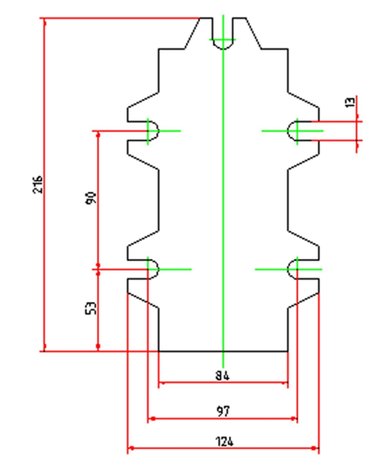 Boor-kruistafel 120mm