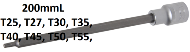 Bgs Technic 1/2 Bit dop, Torx T25 - T70
