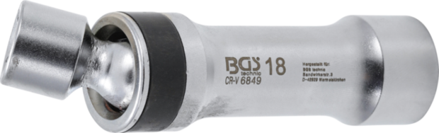 Bgs Technic Bougie kniedopsleutel twaalfkant met borgveer 3/8, 18mm