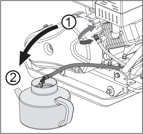 Trilplaat met benzinemotor 8,2kn