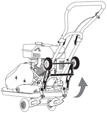 Trilplaat met benzinemotor 8,2kn